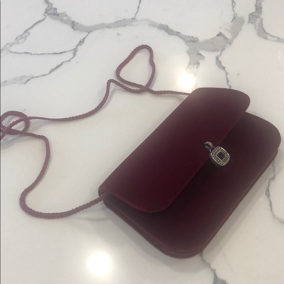 Vintage Burgundy Velvet Formal Clutch - Picture 4 of 4